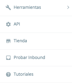menu herramientas en sms masivos para acortar url