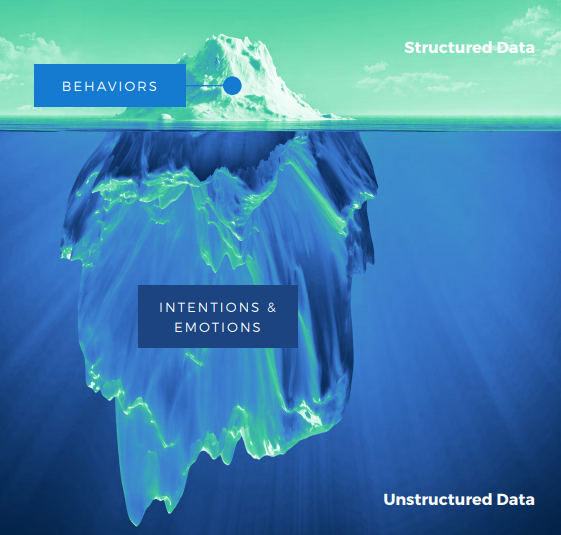 The data you capture to be used in your customer retention strategy falls into three categories: structured, unstructured and reference data. Structured data is only the top of an ice berg and unstructured data is the ground base that holds the top