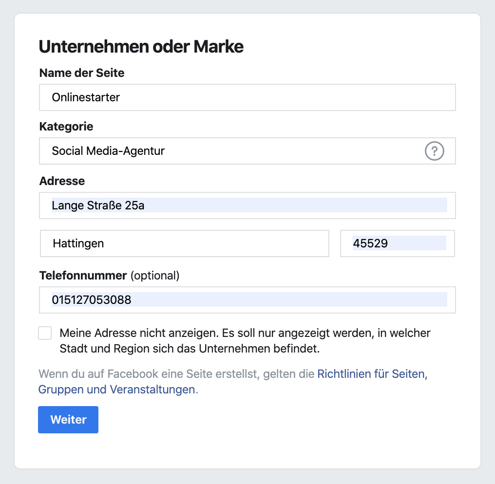 Facebookseite erstellen und nutzen 👍 Unsere Anleitung mit Bonus: 15 bewährte Tipps für mehr Fans 4 Facebookseite erstellen: Name, Adresse und Kategorie