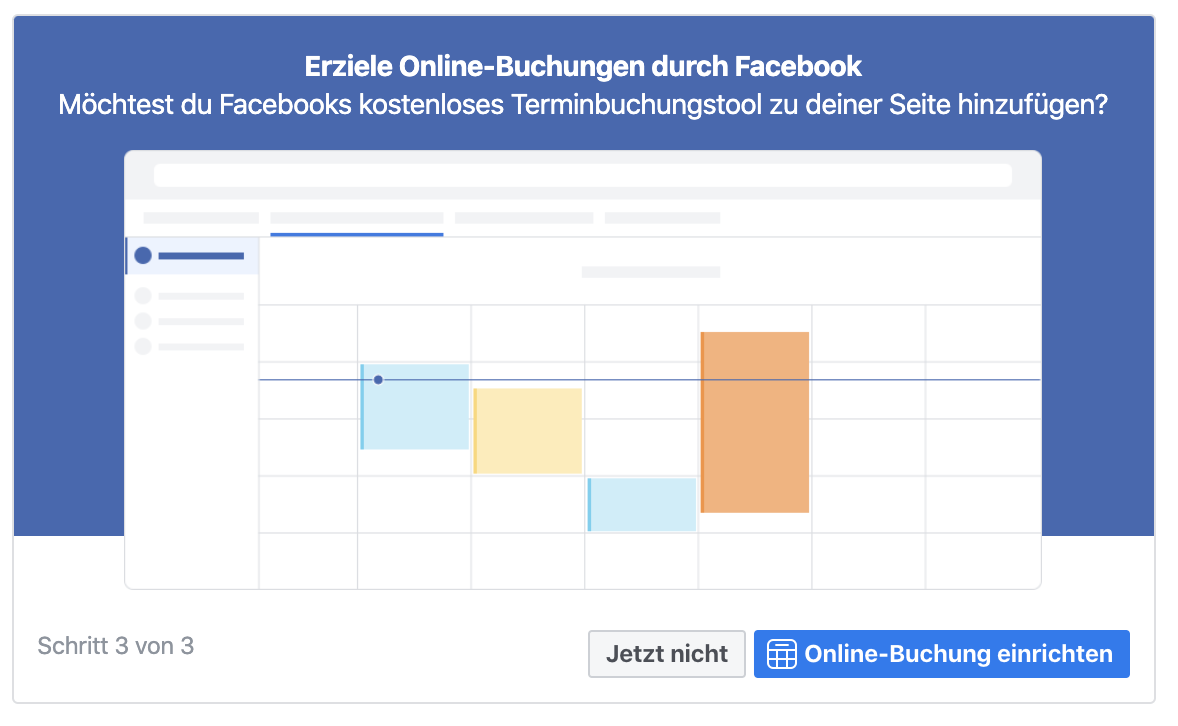 Facebookseite erstellen und nutzen 👍 Unsere Anleitung mit Bonus: 15 bewährte Tipps für mehr Fans 7 Facebookseite erstellen: Terminbuchung einrichten