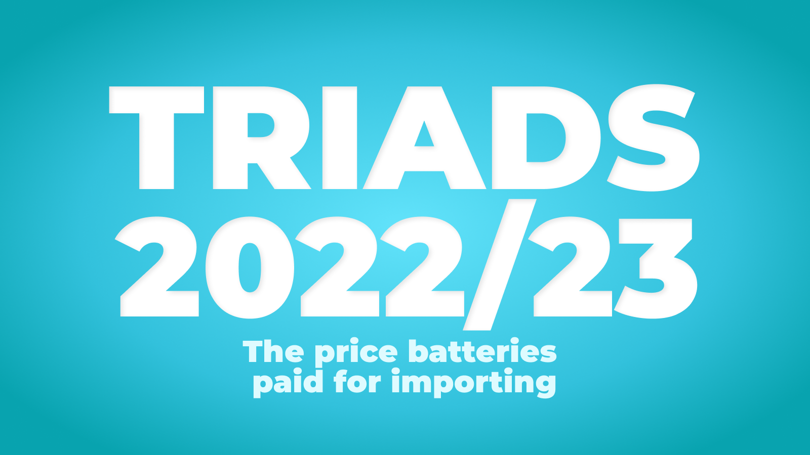 Triads 2022/23 the price batteries paid for importing Modo Energy