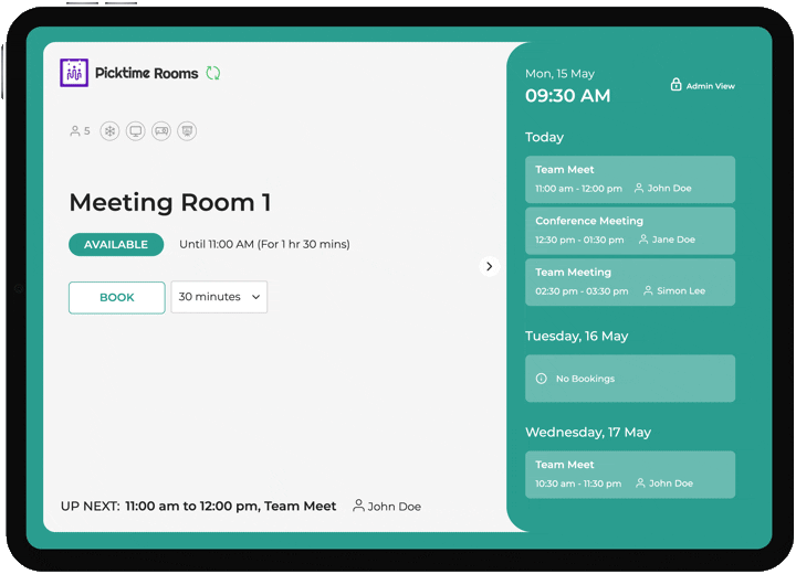 Live Meeting Room Status