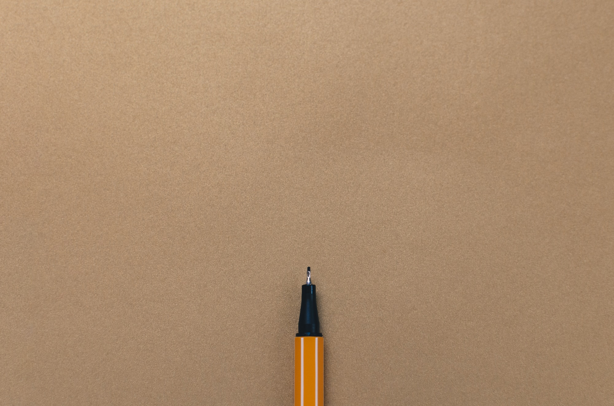 Black Marker on Gold Paper