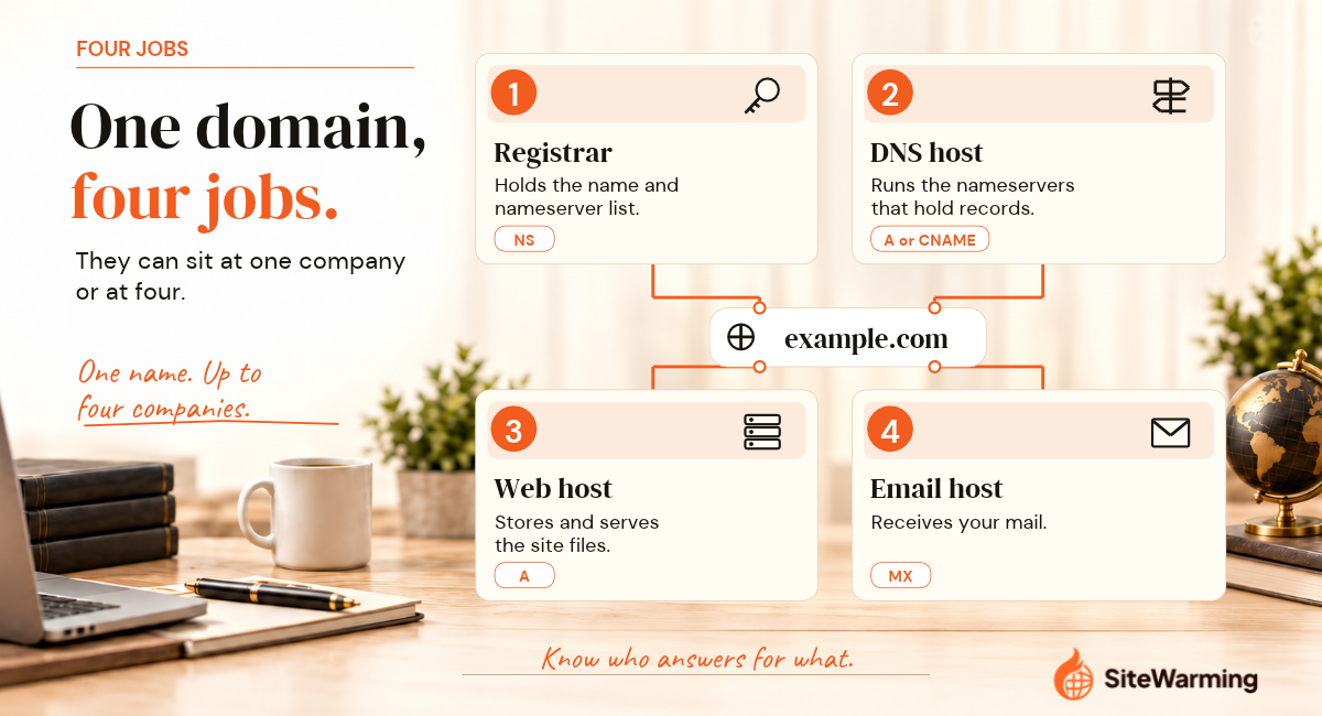 Domain Registrar vs. Web Host: The Difference That Costs You
