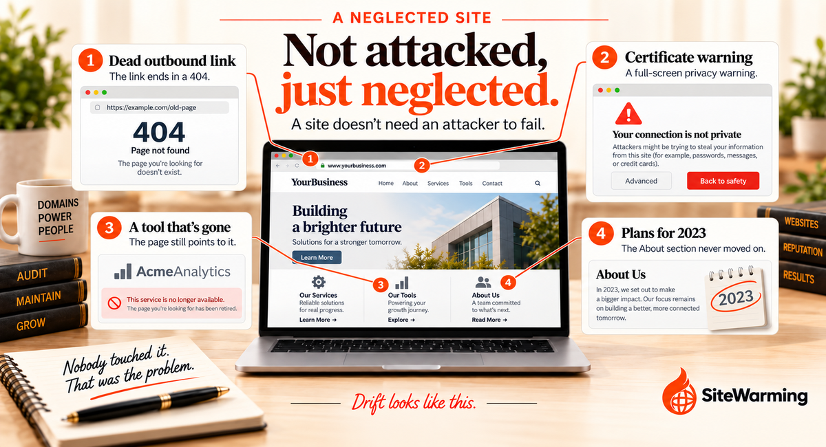 The Myth of "Set and Forget": What Happens to a Website Nobody Maintains