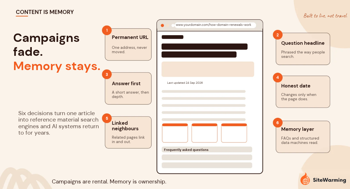 Content Is Not Marketing. It's Memory.