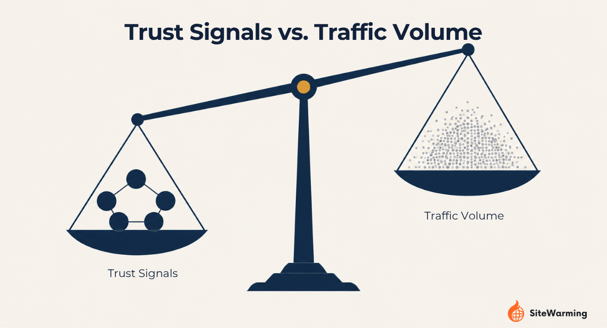 Domain Trust Signals vs. Traffic Volume: What Actually Builds Domain Value