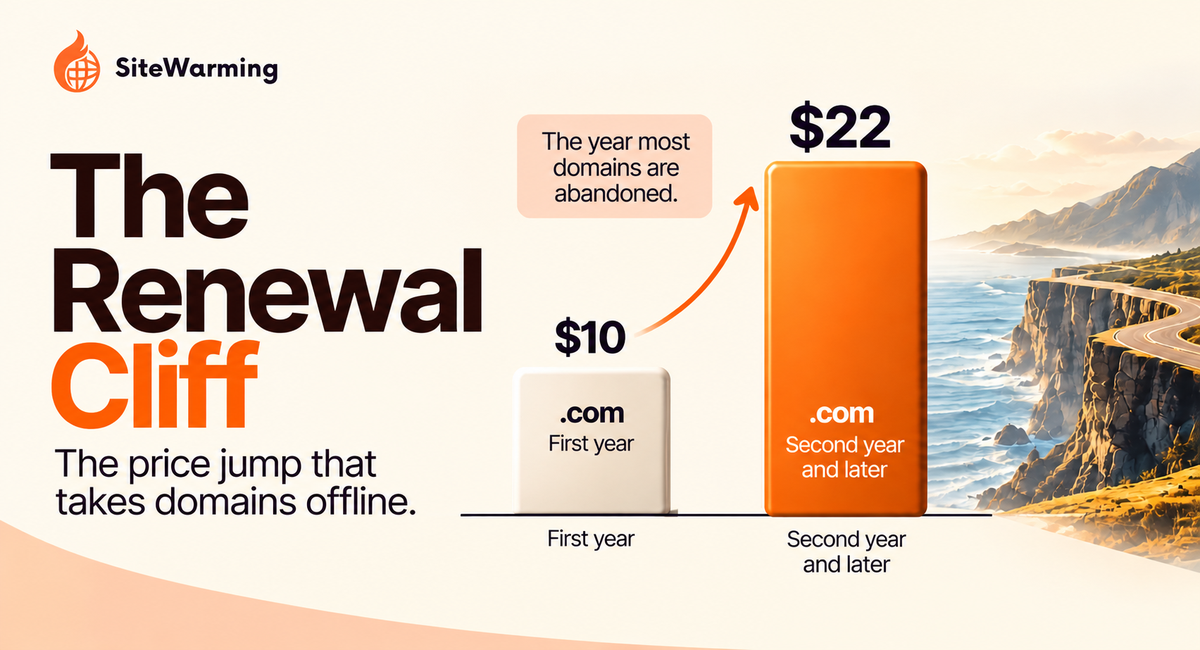 You bought the domain. You never built it. Here's what that costs.