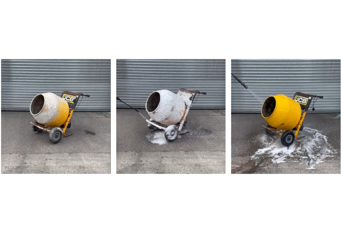  Crete away concrete remover being used on a construction site. 