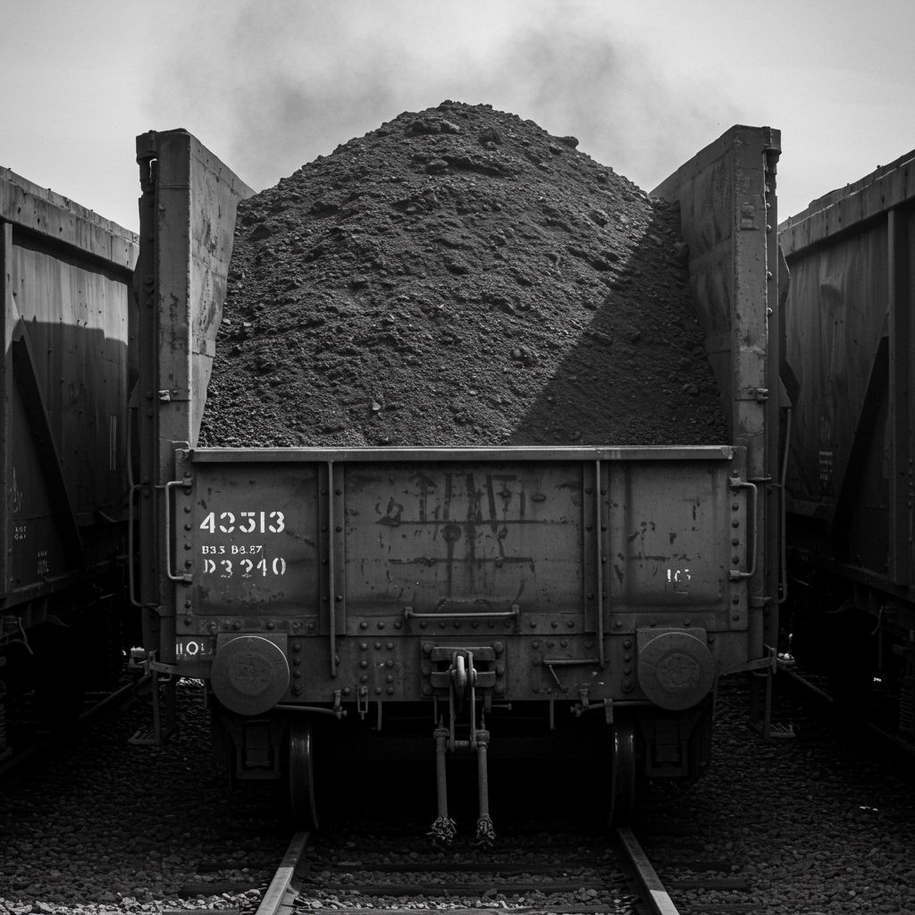 Stockpile dust control for a railwagon with quarry.