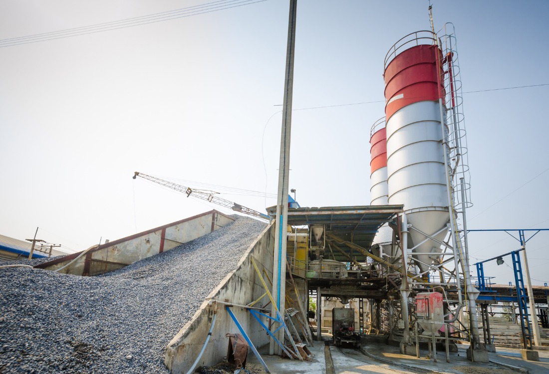 Cement production cite that needs cement dust control measures for worker and environment safety. 