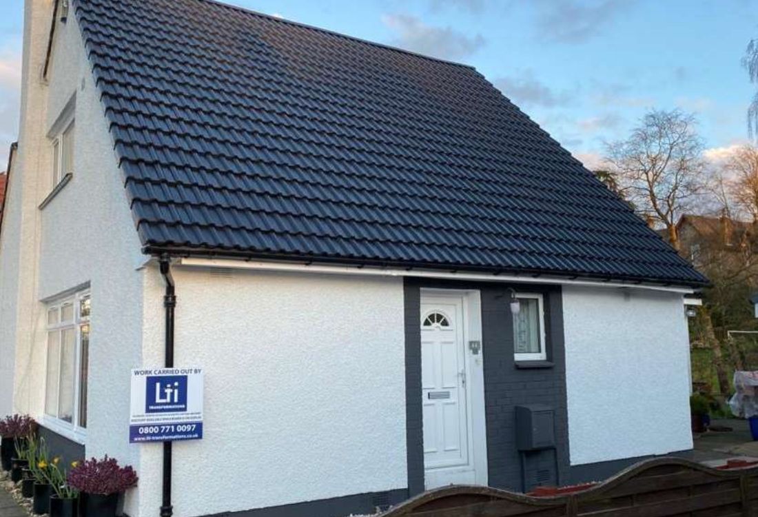 Protective roof coating applied to roof tiles in Scottish weather