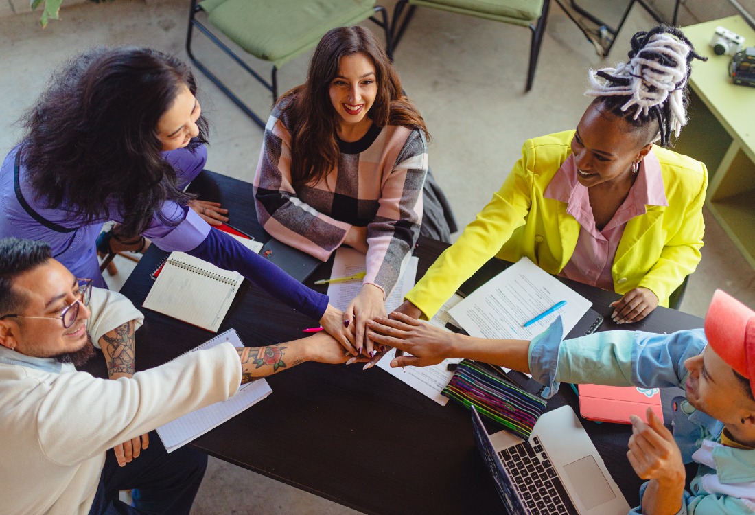 Members of a team promoting positive work culture across their organisation.