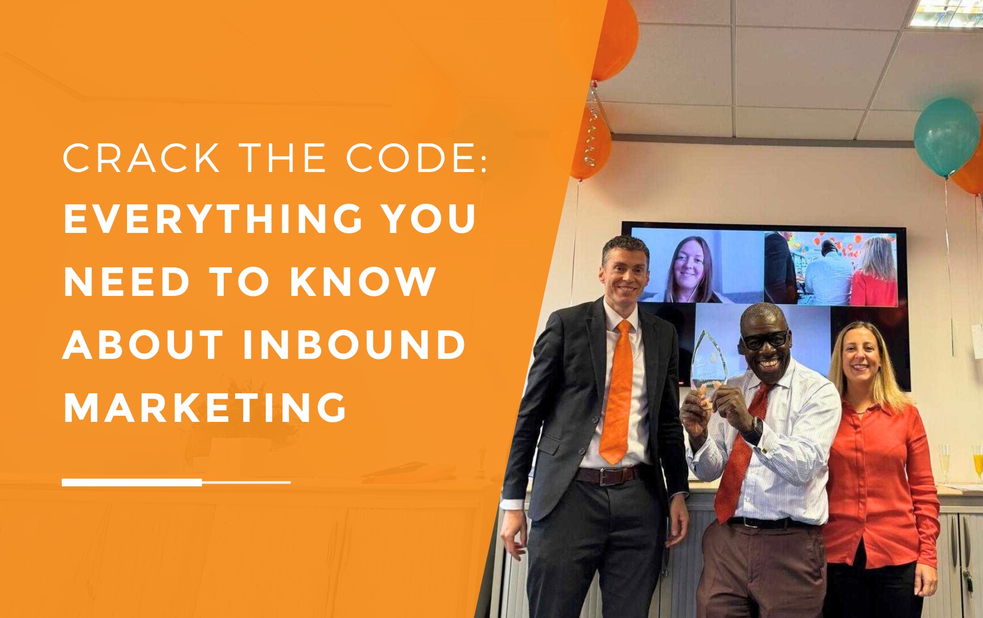 The three JDR Group directors celebrating 20 years of being experts in inbound marketing. 
