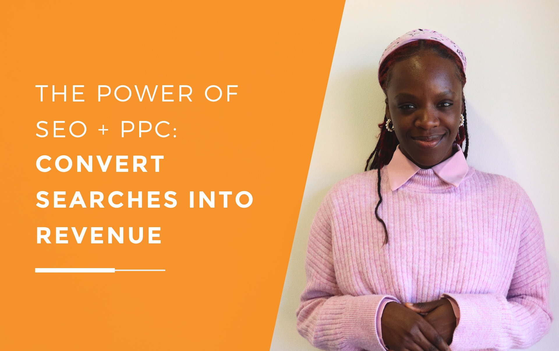 Mia from JDR recording a video explaining the power of combining SEO and PPC.