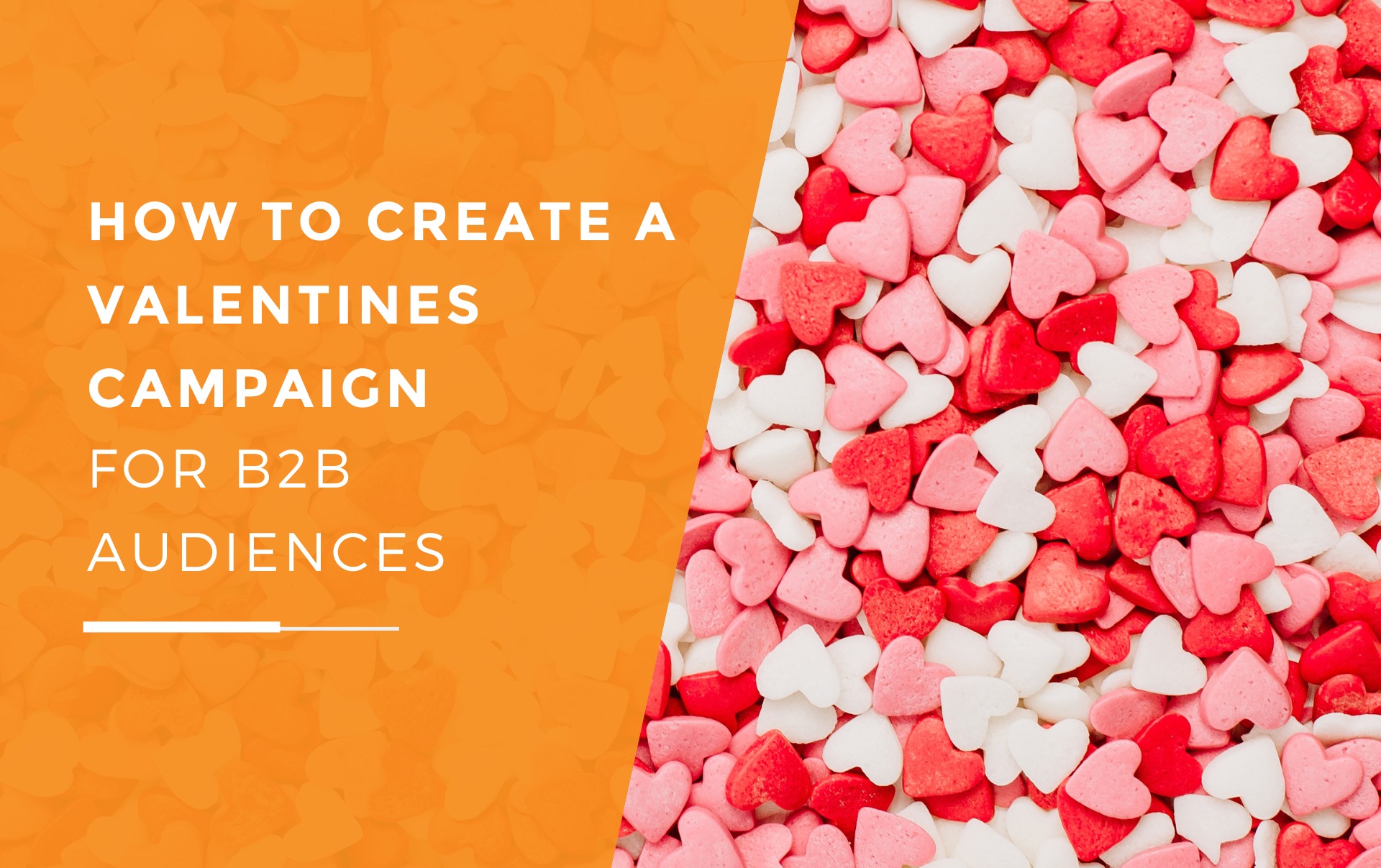 Red, white and pink hearts for a valentines day marketing campaign