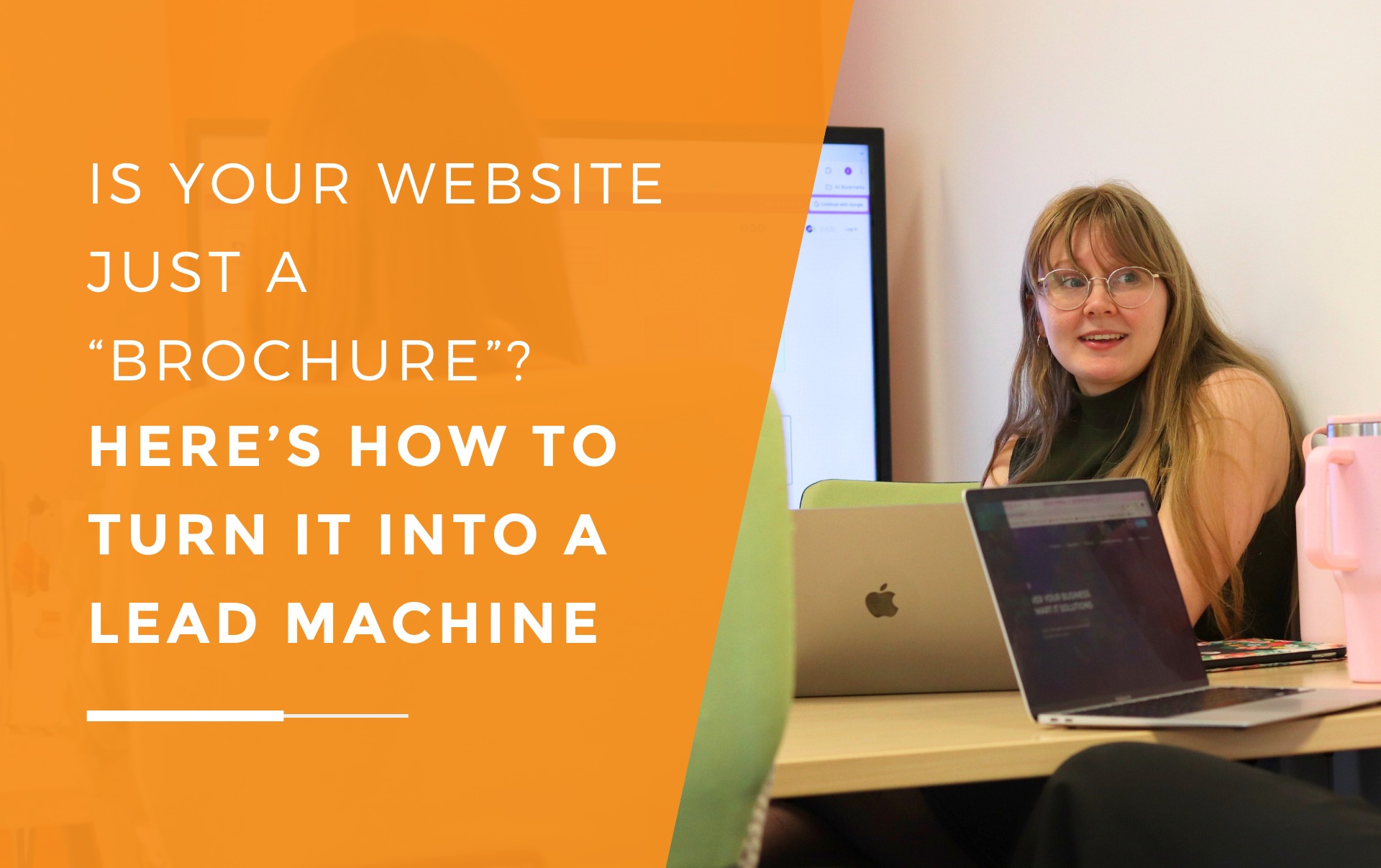 Emma from JDR explaining the value of a good website to a client.