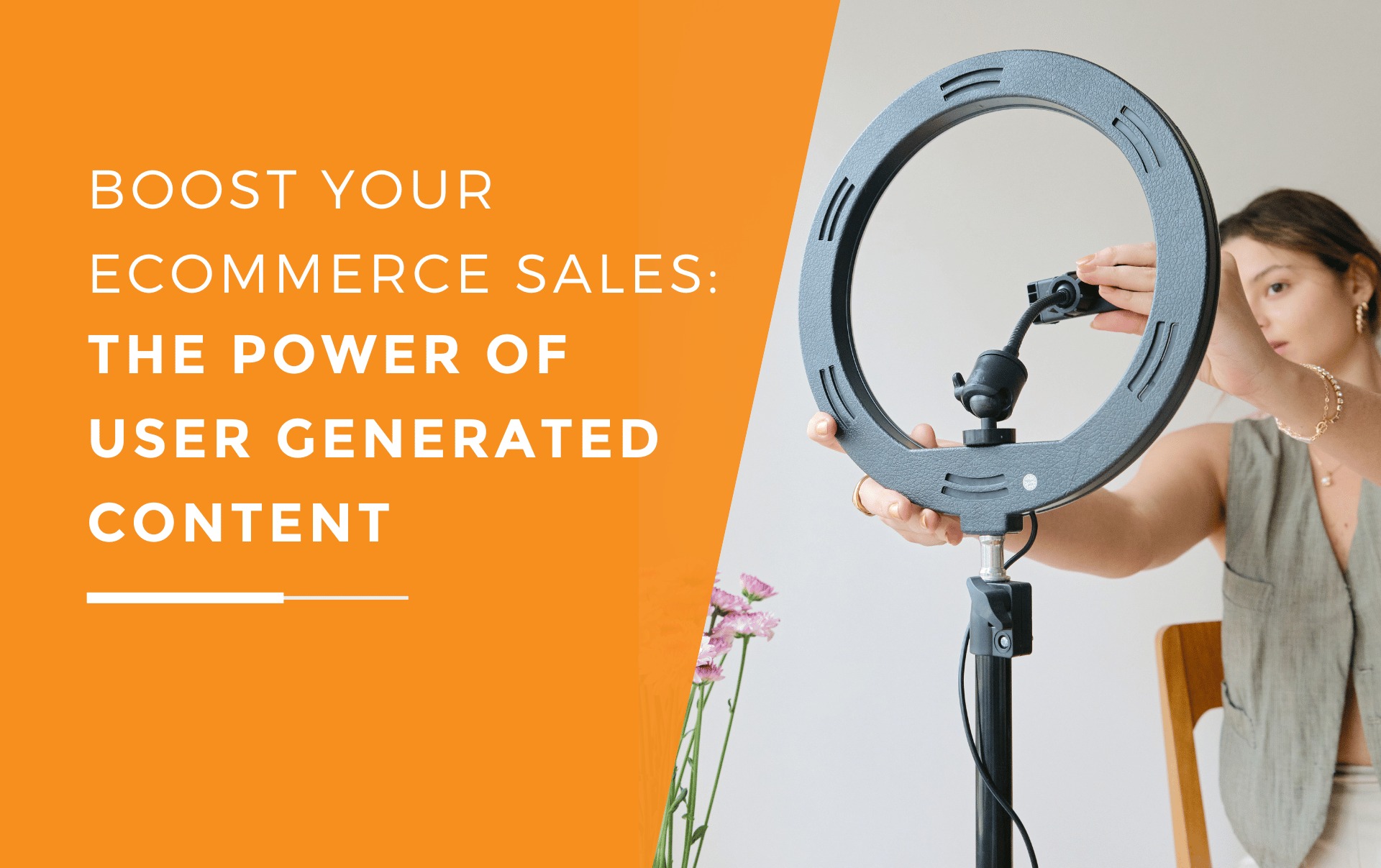 Customer setting up a tripod to create user-generated content, a booster to ecommerce sales.