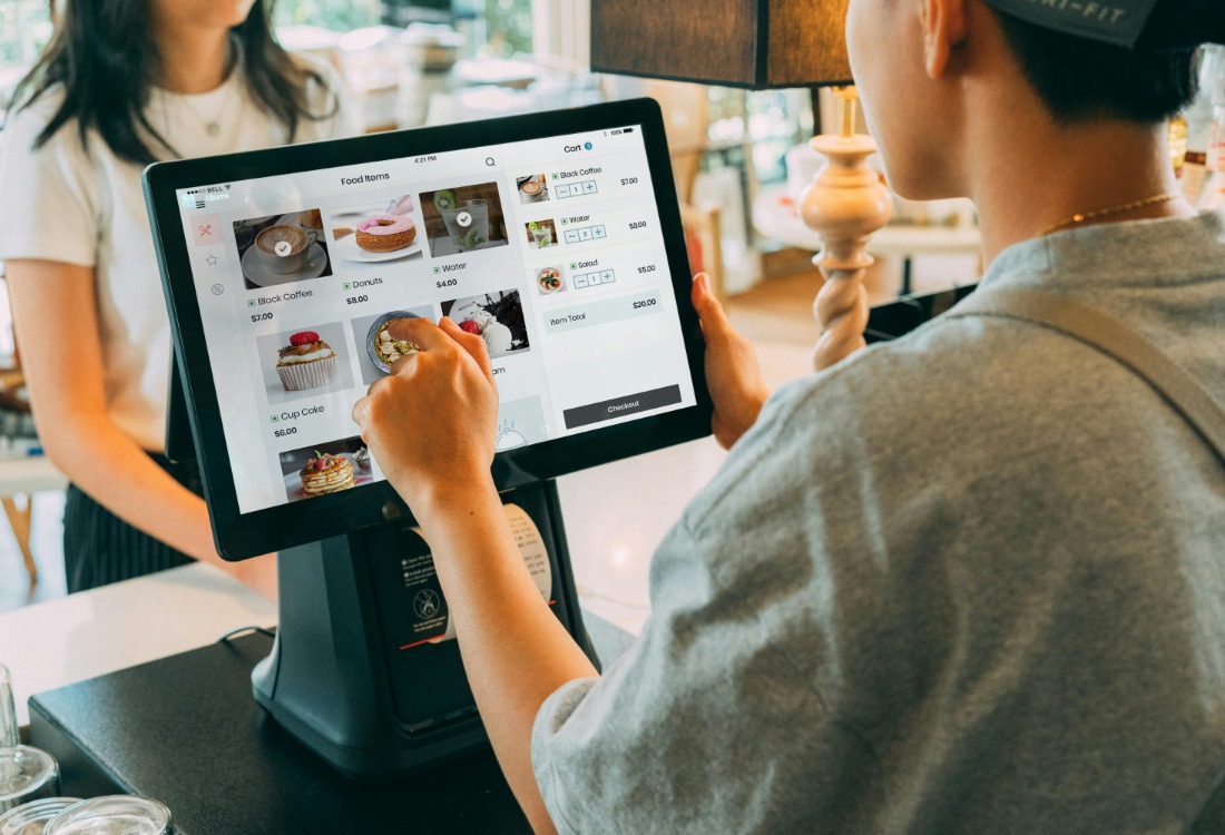 This scene highlights the interaction with point of sale graphics in a retail during an musical event. 