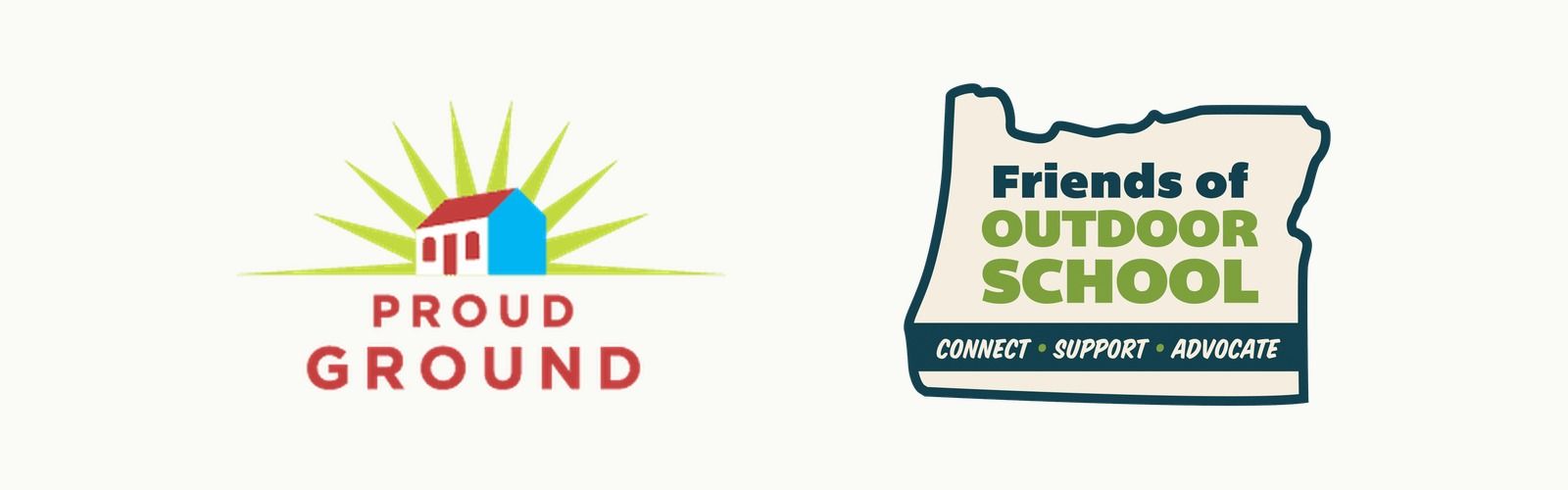 Proud Ground and Friends of Outdoor School logos