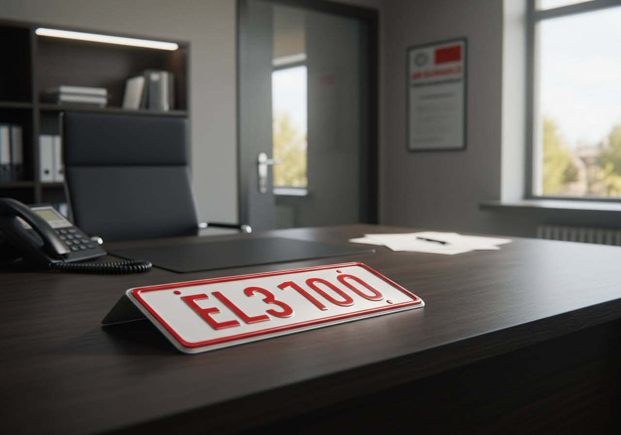 A trade plate vehicle delivering trade vehicles on the motorway.