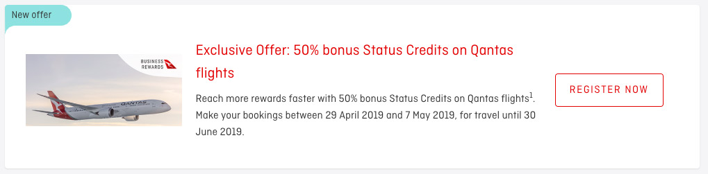 Earn 50% Bonus Qantas Status Credits 5