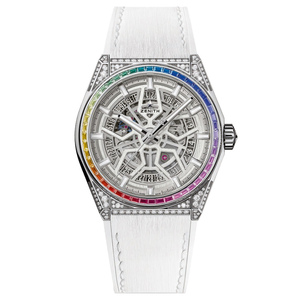 Zenith horloge: Zenith DEFY El Primero 21 High Jewelry wit met diamanten inleg en rainbow effect