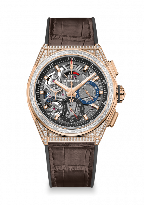 Zenith horloge: Zenith DEFY High Jewelry - 1e model in 44 mm met 5 karaat aan witte diamenten