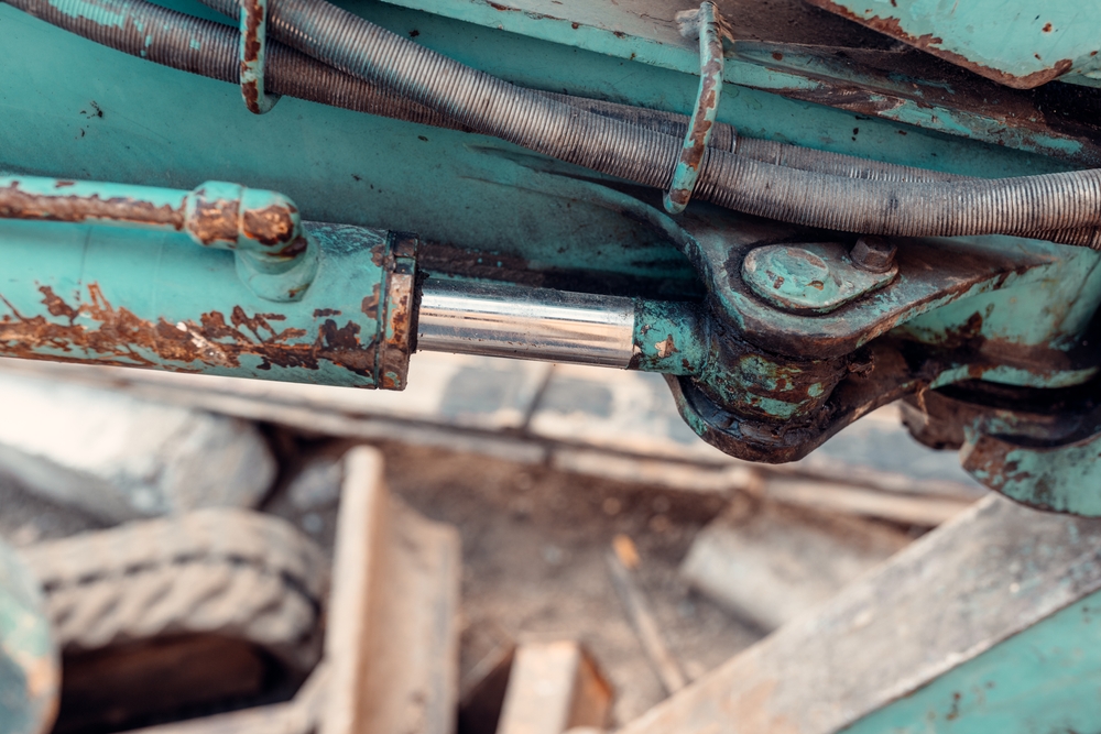 this is a picture of hydraulic equipment in operation