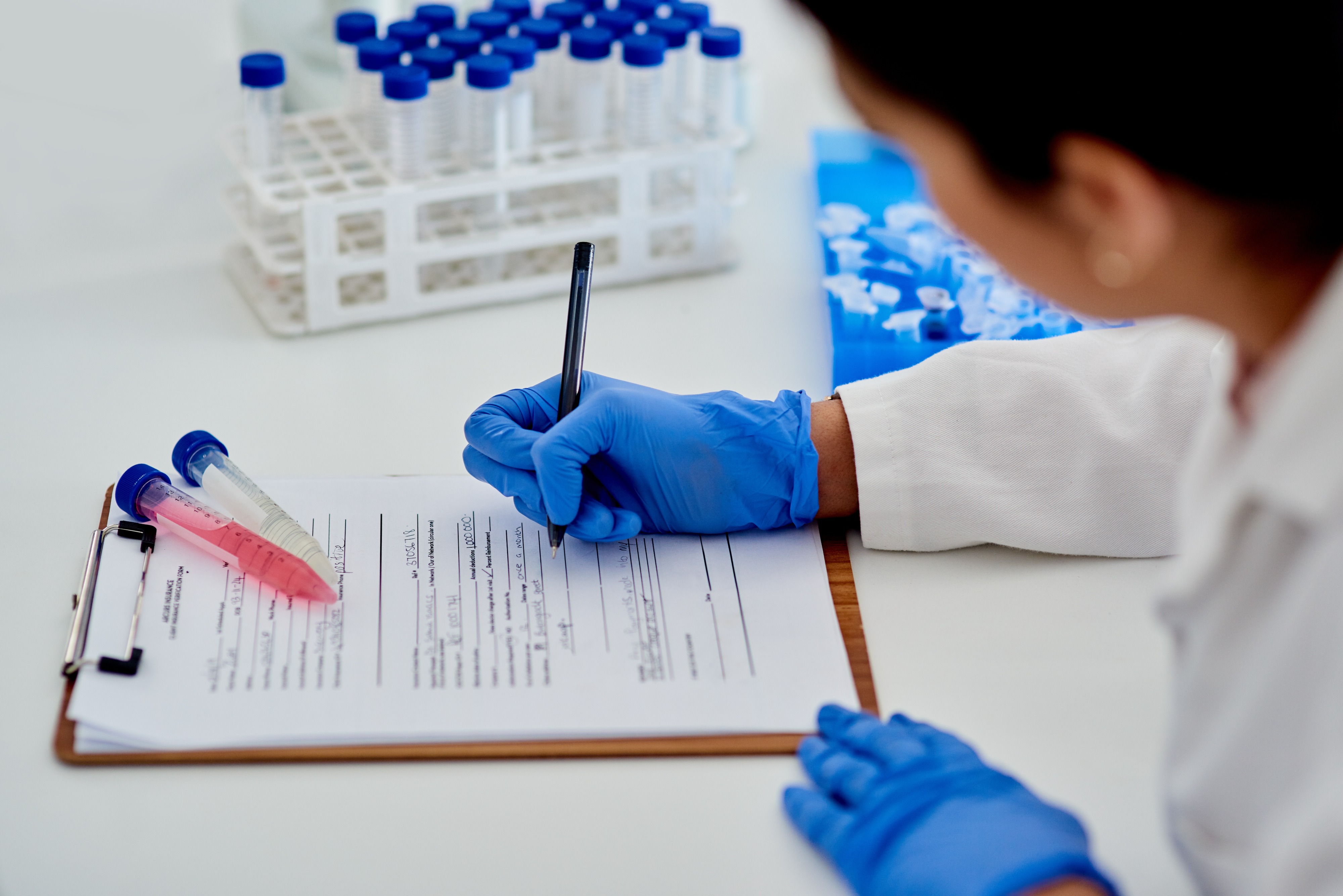 Scientists reviewing a preclinical study protocol during experimental planning