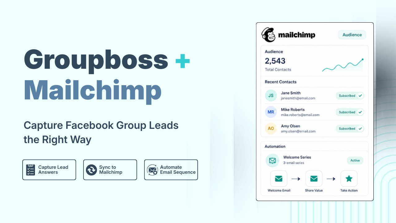 ​Groupboss + Mailchimp: Capture Facebook Group Leads the Right Way
